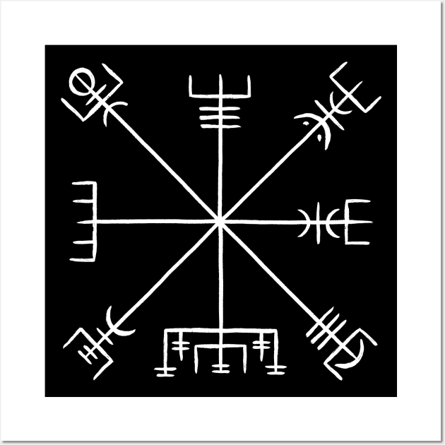 Vegvisir - Nordic Viking Compass Wall Art by rycotokyo81